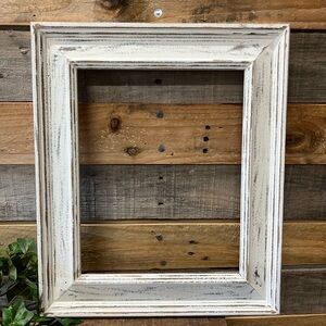 Rustic Off White 8x10 Wooden Frame